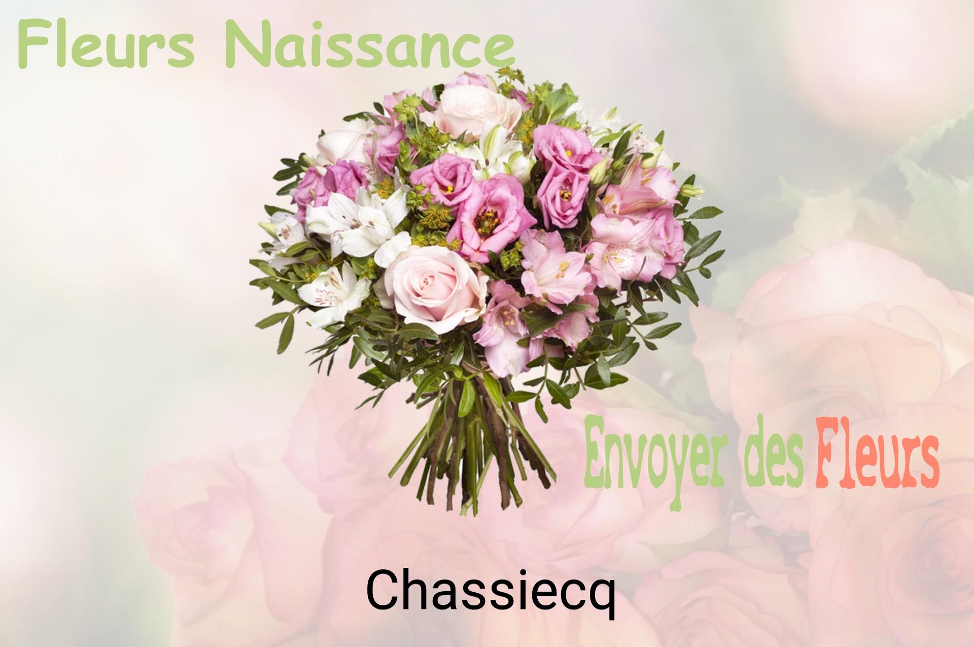 Bouquet de fleurs de naissance livré à Chassiecq